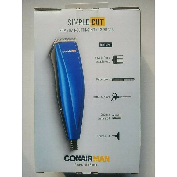 Conair Simple Cut Hair Clippers Haircutting Clipper Kit 12 Piece Set Trimmer - Picture 2 of 5